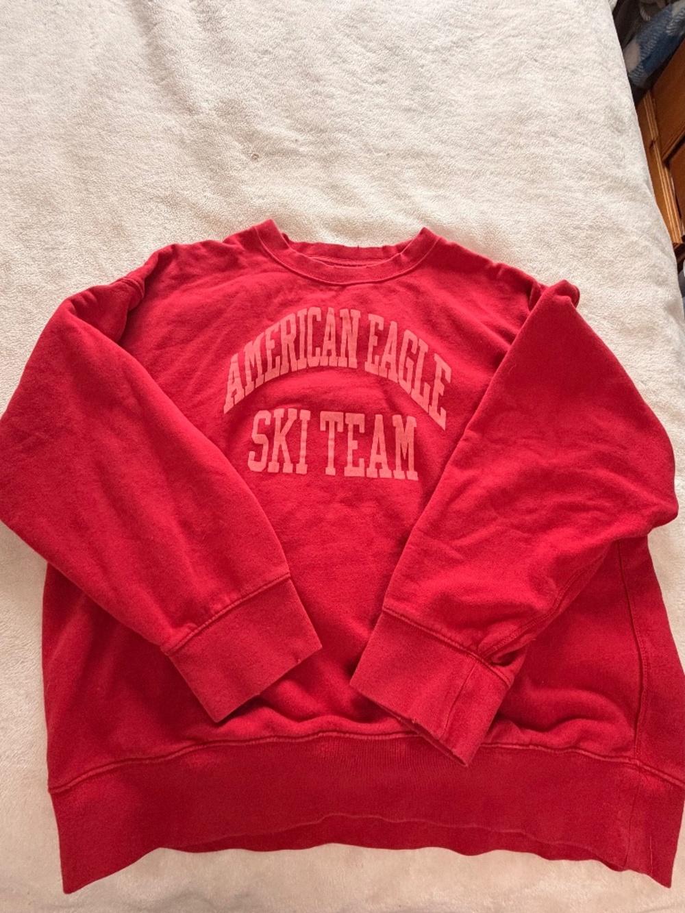 American Eagle red sweatshirt